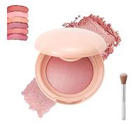 Makeup Bloom Up Baked Highlighting Blush Soft Pinch Glitter Powder Blush Contour & Highlight Long-Lasting & Lightweight for All Skin Tones