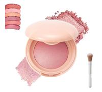 Makeup Bloom Up Baked Highlighting Blush Soft Pinch Glitter Powder Blush Contour & Highlight Long-Lasting & Lightweight for All Skin Tones