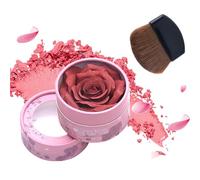 Makeup Blush - 10ml 3d Rose Petal Design, Powder Blush For Cheek, Long-Lasting Lightweight Buildable Blusher For Traveling Business Trip Home Outdoor School Girlfriend Wife Friend Sister