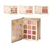 Makeup Book Palette - 12 Colours Eyeshadow, Shimmer Eyeshadow in Book Style with 4 Blushes and 4, for Women When Travel, for Beauty, for Party and for Daily Use