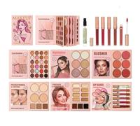 Makeup Book Palette - 6 Layer Portable Long Lasting Cosmetics, Blush Contour Concealer Combination | All In Professional Facial Pigment Kit For Daily Life Work Travel Party Dating