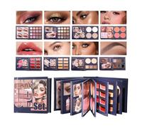 Makeup Book Palette - Multi Color Face Eye Kit, Eyeshadow Blush, Contour Concealer Makeup Set | Ideal for Gifting Events Photo Moments Parties Weddings Holidays Valentine Season New Year Practice