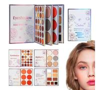 Makeup Book Palette | Portable 4-Layer Professional 45-Color - Makeup Blush Highlighter Palette,for Daily Travel Dating Commuting Photoshoot Birthday Christmas
