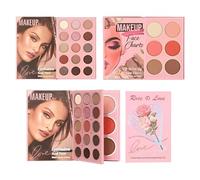 Makeup Book Palette- Rose Pattern 21-Color Pearl Matte Eyeshadow, Colors Book-Style Cosmetics Kit | Makeup Set | for Women Girls Beginners Enthusiasts Daily Routine Wedding Party