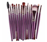 Makeup Brush 15pcs Premium Professional Synthetic Eyebrow Contour Blush Foundation Powder Concealers Blending Eyeshadow Eyeliner Travel Makeup Brush Set Gifts for Teen Girls