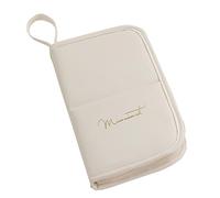 Makeup Brush Bag - Beauty Soup, Travel Cosmetic Case | Zipper Makeup Storage Organizer, Stylish Brush Pen Holder, Compact Kit Bag For Cosmetic Items, White., Se référer au descriptif, Refer to