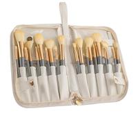 Makeup Brush Bag, Makeup Brush Case - Lipstick Pen Holder Organizer - Makeup Brush Holder, Large Capacity Makeup Brush Bag, Portable Travel Cosmetic Brush Bag for Travel, White, see description, See