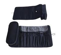 Makeup Brush Bag, Portable Foldable Cosmetic Bag, Brush and Cosmetic for Travel, Home, Office, Dorm, Studio, Meeting, School, black, Siehe Beschreibung, See description