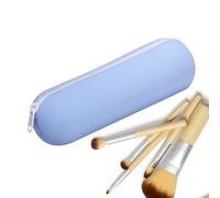 Makeup Brush Bag Silicone - Portable Travel Holder, Toiletry Storage Pouch | Cosmetic Tool Organizer for Brushes Pens Jewelry, Compact Beauty Accessory Case for Purse Suitcase Luggage, Durable