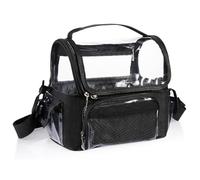 Makeup Brush Bag Travel with Dividers Stand Up Professional Make Up Artist Kit Case with Adjustable Compartments