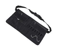Makeup Brush Belt, Storage Pouch, Brush Holder with Mesh Pockets and Zippered Compartments, Fiber + Nylon, 18.3 X 9.3in, for Makeup Artists, Hair Stylists, Photo Studios, Beauty