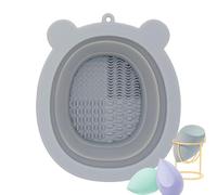 Makeup Brush Cleaner | Bear Shape Makeup Brush Cleaning Pad | Silicone Makeup Brush Cleaning Pad, Portable Cosmetic Brushes Cleaning Tool for Drying, Storage