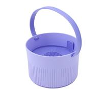 Makeup Brush Cleaner Bowl 3 in 1 Makeup Brush Cleaning Tool Organizer with Drying Holder for Makeup Brushes Sponges Powder Puffs Purple