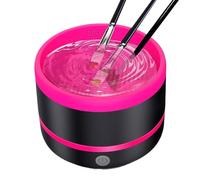 Makeup Brush Cleaner: Electric Roulette, Fast Dry Cosmetic Brush Cleaning Machine, Professional Automatic Beauty Tool | Rechargeable Compact Cleanser P