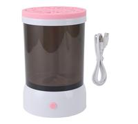 Makeup Brush Cleaner Machine USB Powered Automatic Electric Cosmetic Brush Cleaner with Visual Body for Professional Makeup Artists and Enthusiasts ABS PC Silicone Material (Roseate)