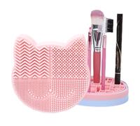 Makeup Brush Cleaner Mat - Cat Shape Silicone Beauty Tools - Cleaning Base For Brushes In The Sink | for Sponges and Tassels Travel Home Salon Sink Mu