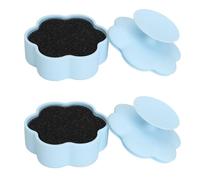 Makeup Brush Color Removal Sponge, Flower Shaped Silicone Cleaning Mat, Textured Pattern for Deep Cleaning, Dual Side Makeup Brush Cleaner with Suction Cup Cover, Portable Storage