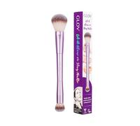 Makeup Brush Double Ended Ideal for Applying Powder Blush Rouge Bronzer and Eyeshadow Brush Double Sided Synthetic Bristles Glov Let It Glow or Stay Matte 2 in 1