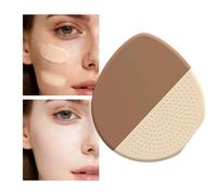 Makeup Brush, Face Contour Blending Device, Flat Heads Flexible Material, Skincare Product Spreader, Complexion Enhancement Devices, Expert Results Achieving Tool, Compact Travels Size White