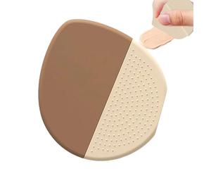 Makeup Brush, Face Contour Blending Device, Flat Heads Flexible Material, Skincare Product Spreader, Complexion Enhancement Devices, Expert Results Achieving Tool, Compact Travels Size White