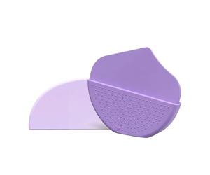 Makeup Brush, Face Contour Blending Device, Flat Heads Flexible Material, Skincare Product Spreader, Complexion Enhancement Devices, Expert Results Achieving Tool, Compact Travels Size White