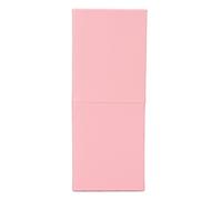 Makeup Brush Holder Case PU Leather Portable Square Shaped Brushes Storage Box Pink