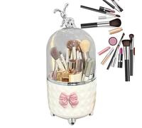 Makeup Brush Holder Dustproof Makeup Brush Holder with 360° Rotation,Makeup Brush Holder with Lid | 6 Compartments Makeup Brush Case Dustproof and Im