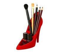Makeup Brush Holder, High Heel Organizer Container, 3D Printed Cosmetic Storage Cup with Stylish Design, Vanity Organizer, Creative Lipstick Holder Stand, Makeup Storage for Bedroom Use