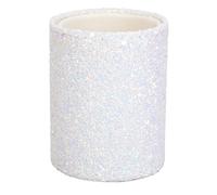 Makeup Brush Holder Organizer Large Capacity Plastic Make Up Brushes Container for Home Office Dressing Room (White)