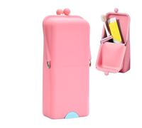 Makeup Brush Holder - Portable Cosmetic Storage Organizer, Travel Friendly Toiletry Case with Suction Base Stability, Compact Space Saving Function, Ideal for Airplane Trips Hotel Gym Beauty