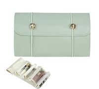 Makeup Brush Holder | Travel Makeup Organizer Bag - 4-in-1 Cosmetic Bag Organizer, Cosmetics Brushes Case, Foldable Roll-up Make up Storage Organizer for Women Men, Green, Refer to description, Unisex