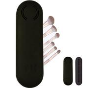 Makeup Brush Holder Travel Silicone Make-Up Organizer Bag Portable Cosmetic Pouch with Breathable Ventilated Design Premium Ample Storage Capacity Convenient Magnetic Closure for Women