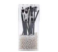 Makeup Brush Holder with Dustproof Lid - Acrylic Clear Cosmetic Organizer | Large Capacity Makeup Brush Container for Vanity Desk Storage | Beauty Brushes Holder for Home, Bathroom, Bedroom