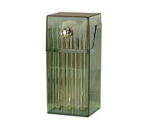 Makeup Brush Holder with Lid, Makeup Brush Organizer Cosmetic Brush Organizer Cosmetic Brush Storage Box Pen Holder for Desk Vanity Bathroom Countertop (Uniform Size)
