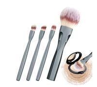 Makeup Brush Kit - 4-in-1 Magnetic Soft Bristles, Make-up Brush Complete Set for Face and Eyes, for Face Powder, Blush, Eyeshadow and Blending for Home, Office, Travel, Outdoor, Party