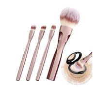 Makeup Brush Kit - 4 in 1 Synthetic, Bristles Portable Set, Multi Function Brushes Face Powder and Eyeshadow and Professional, Quality for Smooth Blending, Women Teen Girls Beginners Birthday Party