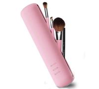 Makeup Brush Pouch Cosmetic Organizer Travel Holder, Household Waterproof Makeup Sponge Soft Silicone Brush Holder(Pink)
