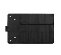 Makeup Brush Roll Bag, Travel Makeup Brush Holder - Foldable Makeup Brush Organiser, PU Leather, Foldable Makeup Brush Travel Organiser for Women, Toiletries, Brushes, Travel, black, see description