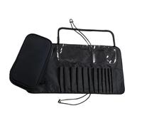 Makeup Brush Rolling Case, Organizer Bag | Waterproof Roll-Up Brush Pouch, Portable Travel Makeup Brush Holder | Compact Brush Storage for Women, Durable Makeup Organizer for On-the-Go Use, Easy Carry