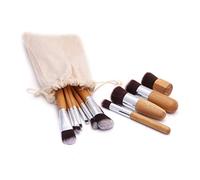 Makeup Brush Set 11PCS Handle Soft Synthetic Fibers for Powder Cream - Complete Cosmetics Brushes Kit with Pouch