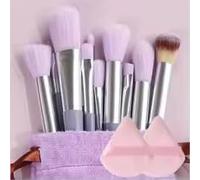 Makeup Brush Set 13-Piece | Professional Face & Eye Brushes for Foundation, Contour, Highlight, Concealer & Eyeshadow | Soft Synthetic Bristles | Premium Cosmetic Brush Kit (Purple + 2)