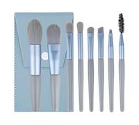 Makeup Brush Set - 8pcs Soft Synthetic Hair Brushes, Eyeshadow Eyebrow Eyeliner Applicators, Compact Travel Case 12.5cm | Application by maqui