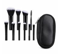 Makeup Brush Set, all-black handles and a matching