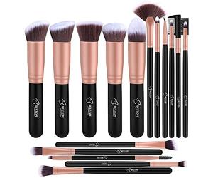 Makeup Brush Set, BESTOPE Pro Makeup Brushes Professional 16-Piece Make Up Brushes Premium Synthetic Brushes for Blending Face Powder Blush Concealers
