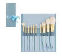 Makeup Brush Set, Cosmetic Brushes, Travel Makeup Tools, Quality Cosmetic Brushes with Soft Bristles and Wooden Handles, 10x Makeup Brush Kit, Travel-Friendly Beauty Tools, for Application