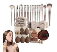 Makeup Brush Set - Foundation Brush Tool Set | Makeup Applicators with Head Band | Portable Makeup Tools for Professional Makeup for Pro