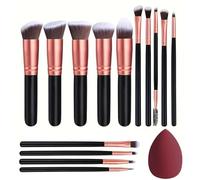 Makeup Brush Set Is A Must-have Series For Women's Travel, With Smooth Application Tools(14PCS Orange Pink 2)