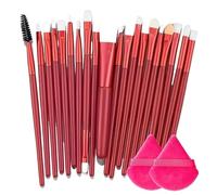 Makeup Brush Set Is A Must-have Series For Women's Travel, With Smooth Application Tools(20PCS red)