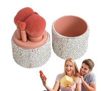 Makeup Brush Set - Makeup Brush with Case | Soft Highlighter Distributor with Rhinestones Case for Wedding and Photography Makeup