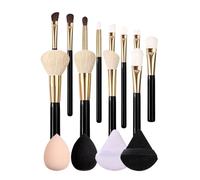 Makeup Brush Set Professional 16pcs Makeup Brush Set - Soft Bristle Foundation, Eyeshadow, Concealer, Blending, Blush, Sponge